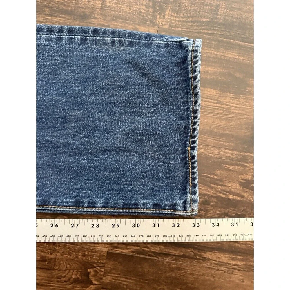Levis 501 Jeans Size 42x33 Blue Straight Leg Medium Wash Button Fly Mexico